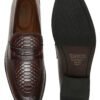 Men's Classic Brown Texture Moccasins Leather Shoes