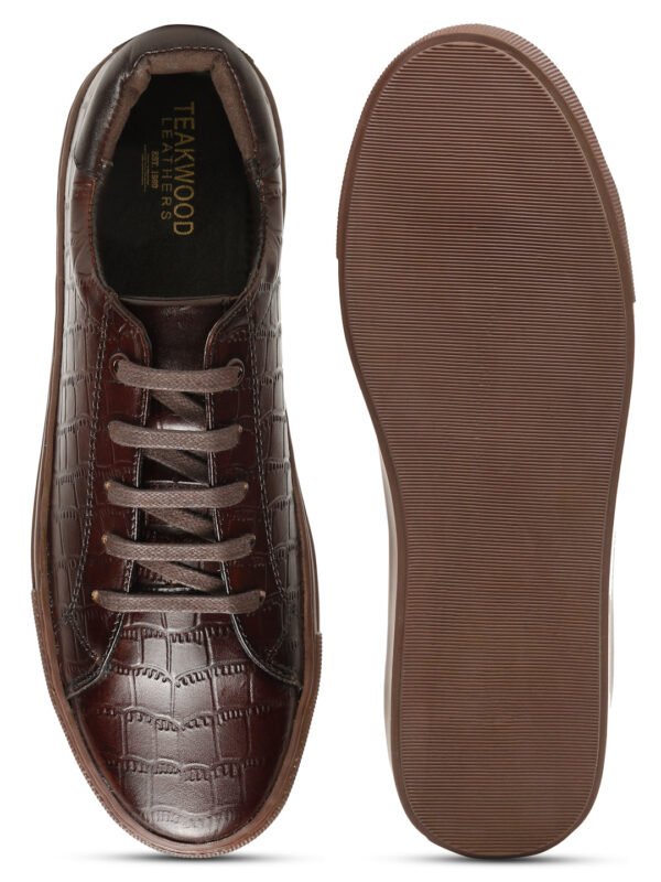 Men's Brown Leather Mid-Top Hiking Boots - Image 6