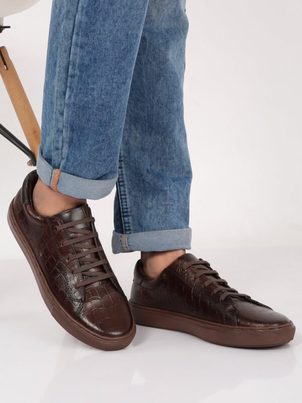Men's Brown Leather Mid-Top Hiking Boots - Image 7