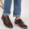 Men's Brown Semi-Formal Lace-Up Leather Shoes