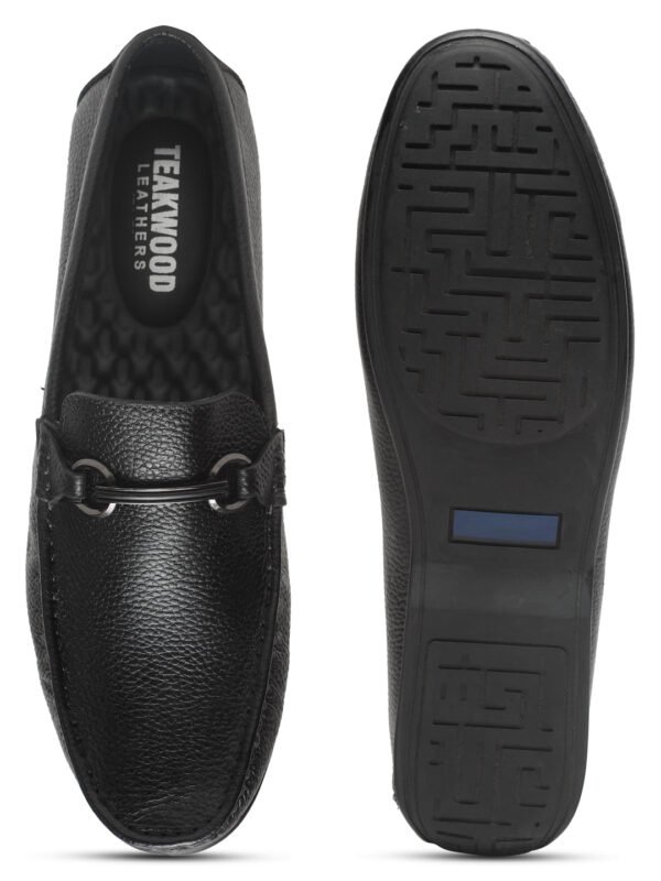 Men's Black Leather Flexi 360 Loafers - Image 2