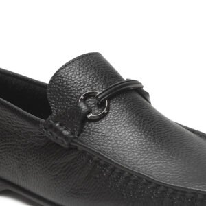 Men's Black Leather Flexi 360 Loafers