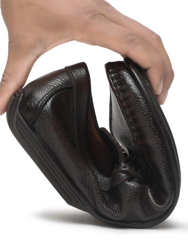 Men's Brown Leather Flexi 360 Loafers - Image 3