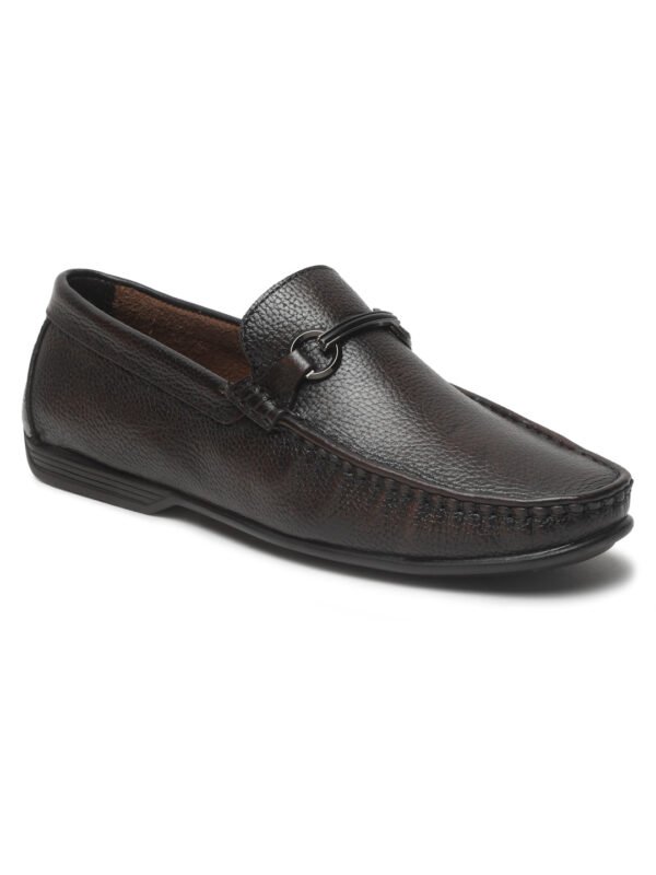Men's Brown Leather Flexi 360 Loafers - Image 6